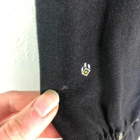 H&M X Coachella Boho Romper Boho Desert Black White Geometric Women's Size 10 - Picture 11 of 11